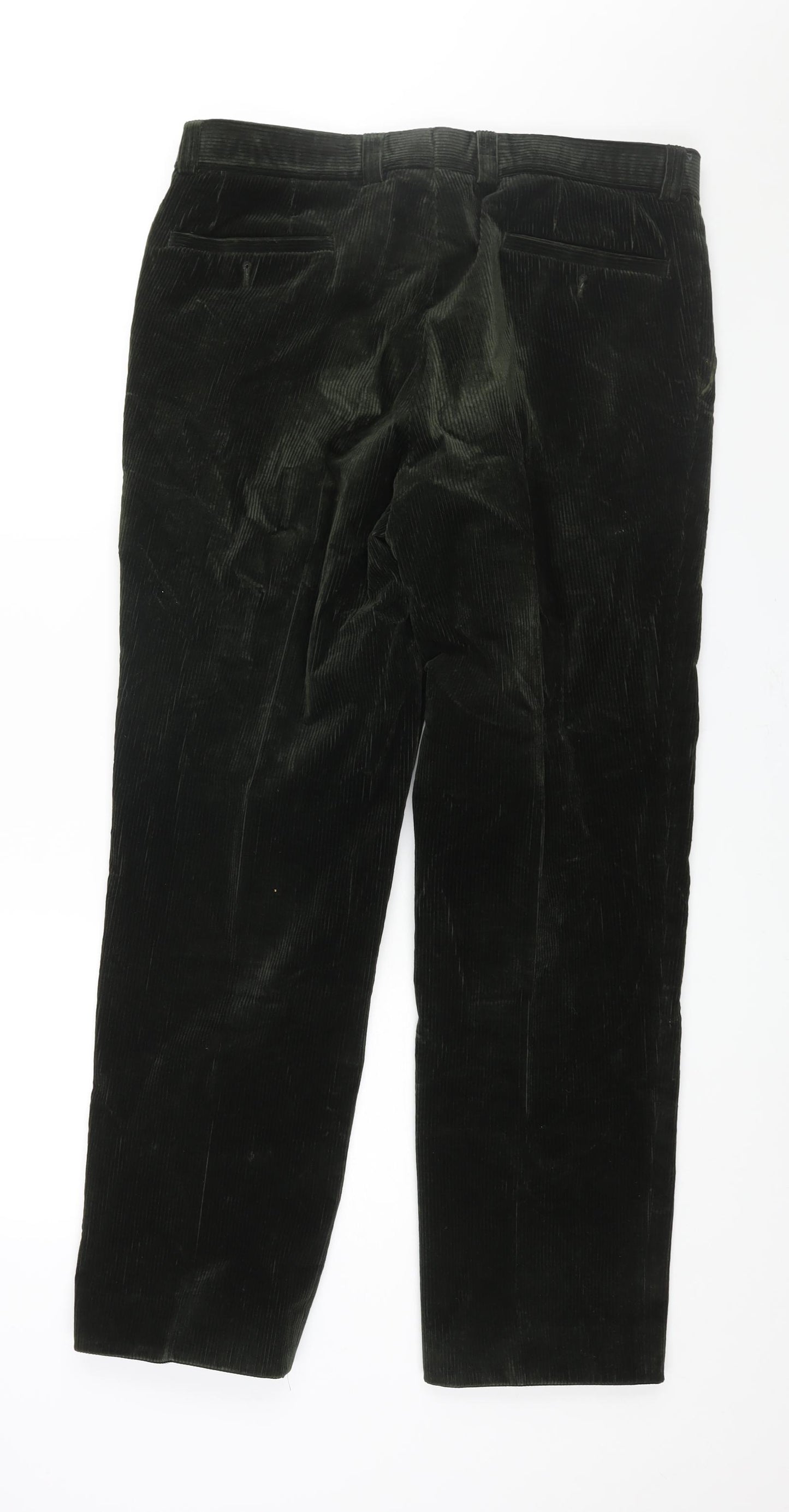 Atelier Mens Green Cotton Snow Pants Trousers Size 36 in L31 in Regular Zip