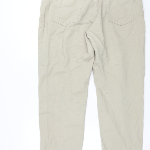 Faded Glory Mens Beige Cotton Straight Jeans Size 38 in L30 in Regular Zip