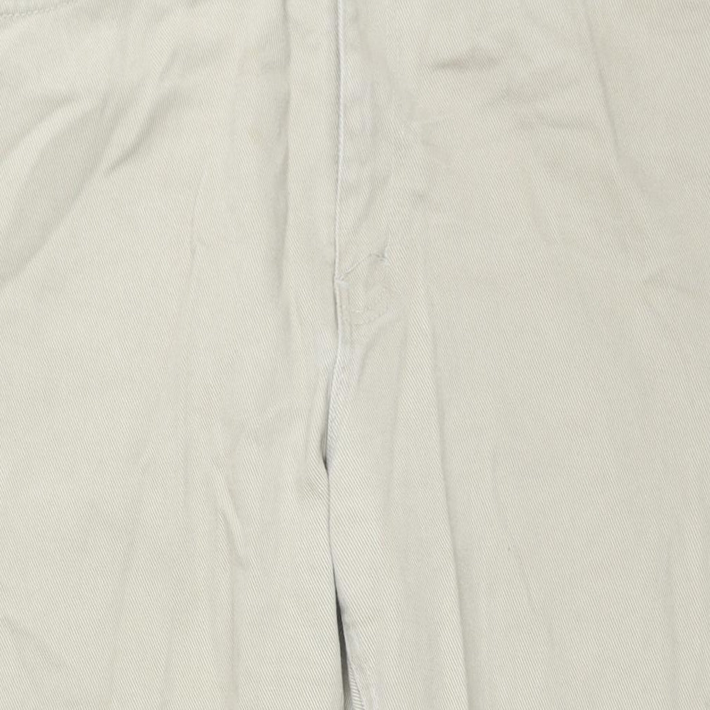 Faded Glory Mens Beige Cotton Straight Jeans Size 38 in L30 in Regular Zip