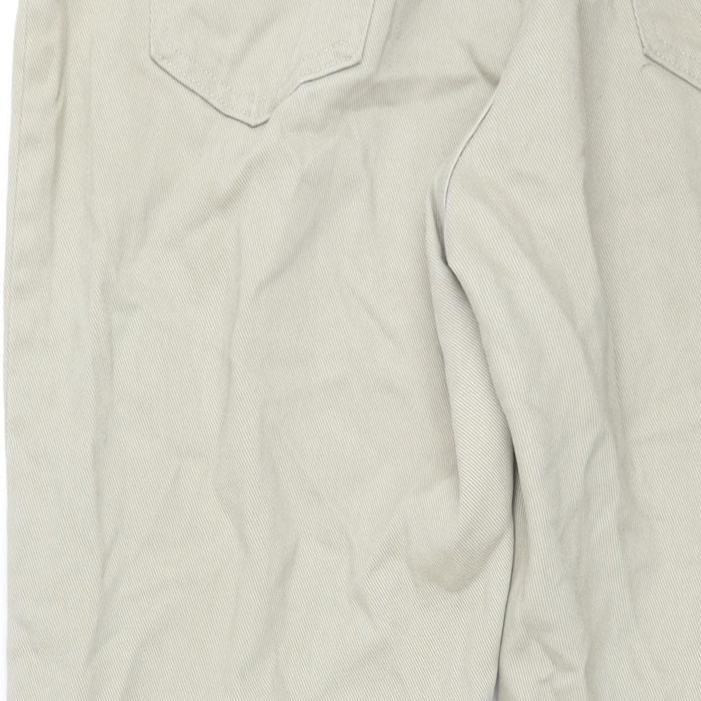 Faded Glory Mens Beige Cotton Straight Jeans Size 38 in L30 in Regular Zip