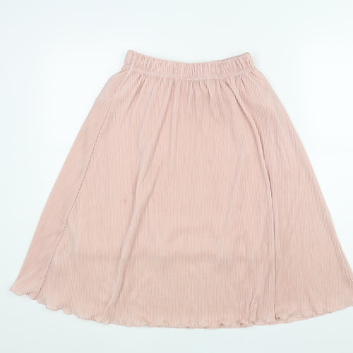 Bik Bok Womens Pink Polyester Flare Skirt Size S - Plisse