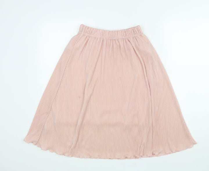 Bik Bok Womens Pink Polyester Flare Skirt Size S - Plisse