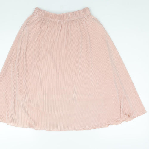 Bik Bok Womens Pink Polyester Flare Skirt Size S - Plisse