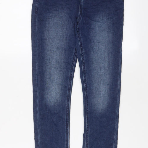 Matalan Boys Blue Cotton Tapered Jeans Size 9 Months L22 in Regular Drawstring