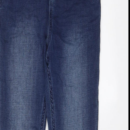 Matalan Boys Blue Cotton Tapered Jeans Size 9 Months L22 in Regular Drawstring