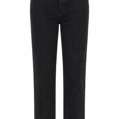 Denim & Co. Womens Black Cotton Straight Jeans Size 6 L26 in Regular Zip