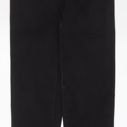 Warehouse Womens Black Cotton Skinny Jeans Size 8 L28 in Regular Zip