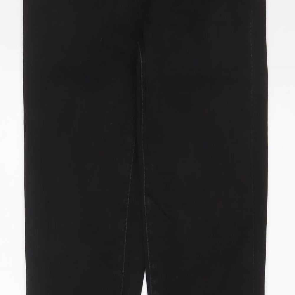 Warehouse Womens Black Cotton Skinny Jeans Size 8 L28 in Regular Zip