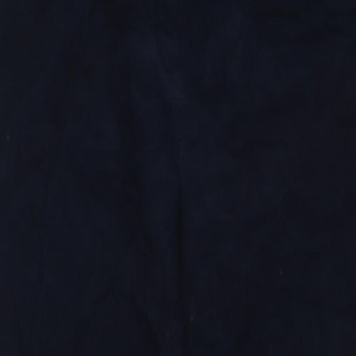 DASH Womens Blue Cotton Trousers Size 20 L25 in Regular Zip