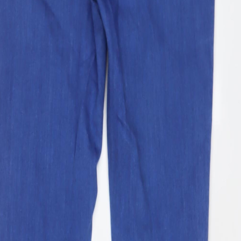 Marks and Spencer Womens Blue Cotton Jegging Jeans Size 10 L28 in Regular Zip