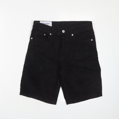 H&M Mens Black Cotton Bootcut Jeans Size 28 in Regular Zip