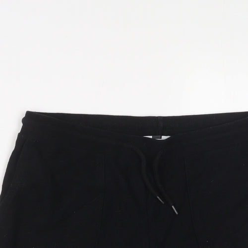 Topman Mens Black Cotton Sweat Shorts Size S L6 in Regular Drawstring