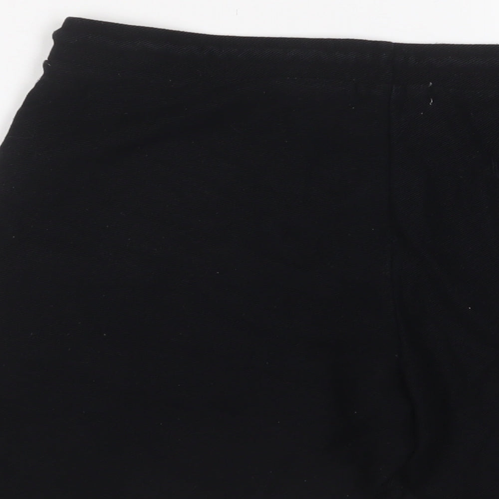 Topman Mens Black Cotton Sweat Shorts Size S L6 in Regular Drawstring