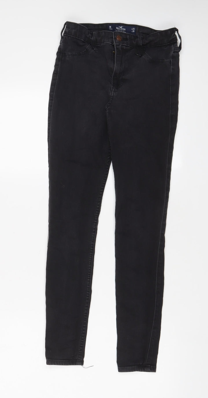 Hollister Womens Grey Cotton Skinny Jeans Size 25 in L28 in Regular Zip