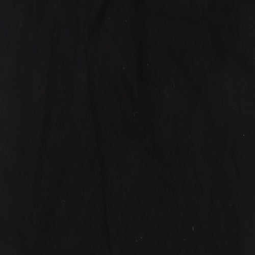 Denim & Co. Womens Black Cotton Straight Jeans Size 12 L28 in Regular Zip