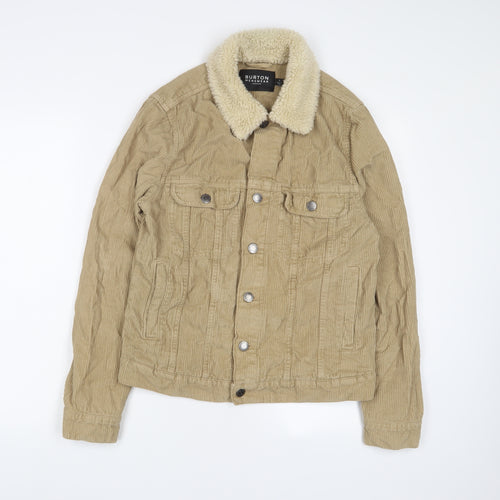 Burton Mens Brown Jacket Size S Button