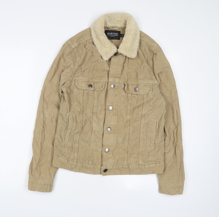 Burton Mens Brown Jacket Size S Button