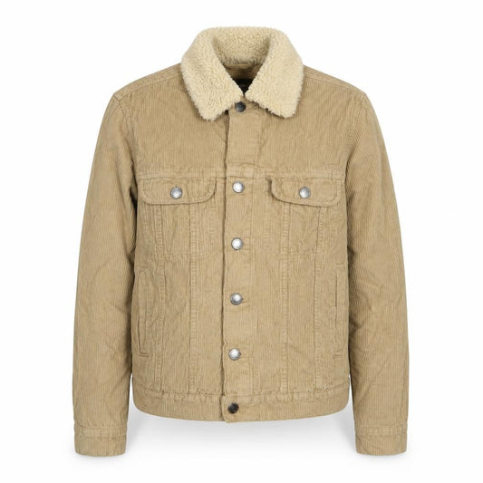 Front view of Burton men’s brown jacket, size S, button