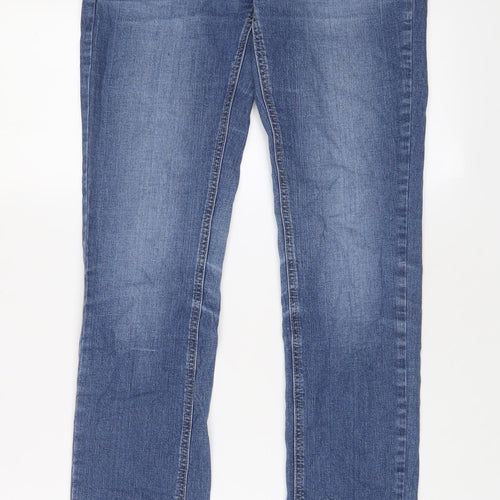 Essential Jeans Womens Blue Cotton Tapered Jeans Size 28 in L31 in Regular Zip