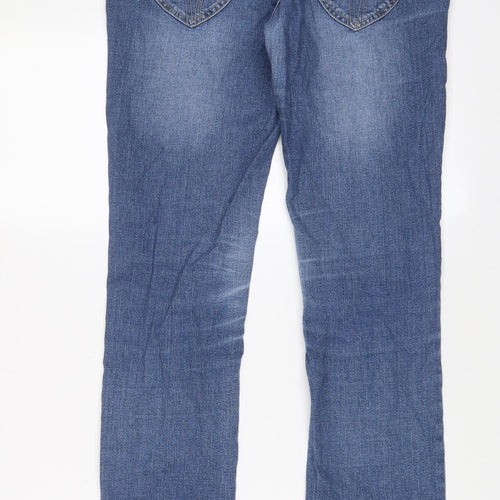 Essential Jeans Womens Blue Cotton Tapered Jeans Size 28 in L31 in Regular Zip