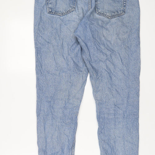 Topshop Womens Blue Cotton Mom Jeans Size 30 in L32 in Regular Zip