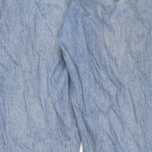 Topshop Womens Blue Cotton Mom Jeans Size 30 in L32 in Regular Zip