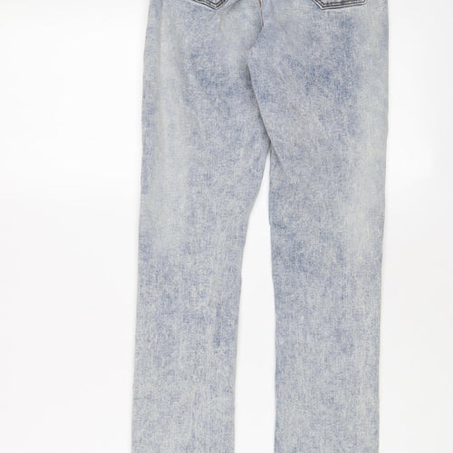 Denim & Co. Womens Blue Cotton Skinny Jeans Size 8 L30 in Regular Zip
