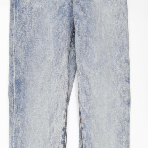 Denim & Co. Womens Blue Cotton Skinny Jeans Size 8 L30 in Regular Zip