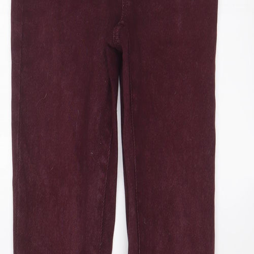New Look Womens Red Cotton Skinny Jeans Size 8 L27 in Regular Zip