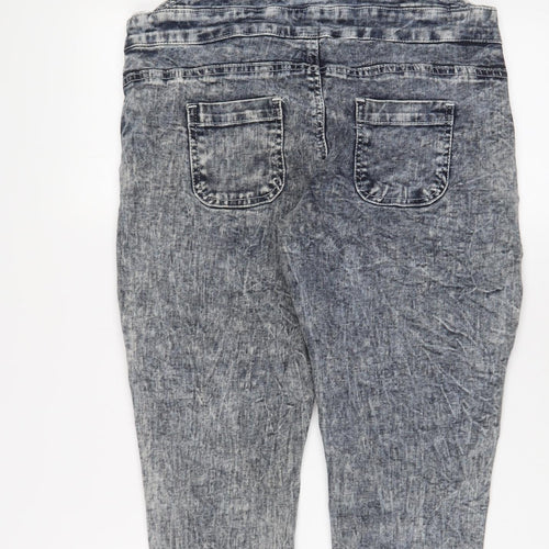 G8one Girls Blue Cotton Dungaree One-Piece Size 11-12 Years L26 in Button - Cuffed