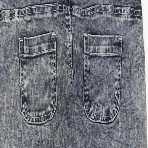 G8one Girls Blue Cotton Dungaree One-Piece Size 11-12 Years L26 in Button - Cuffed