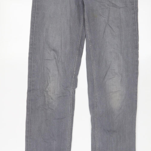 Marks and Spencer Womens Grey Cotton Skinny Jeans Size 8 L33 in Regular Zip