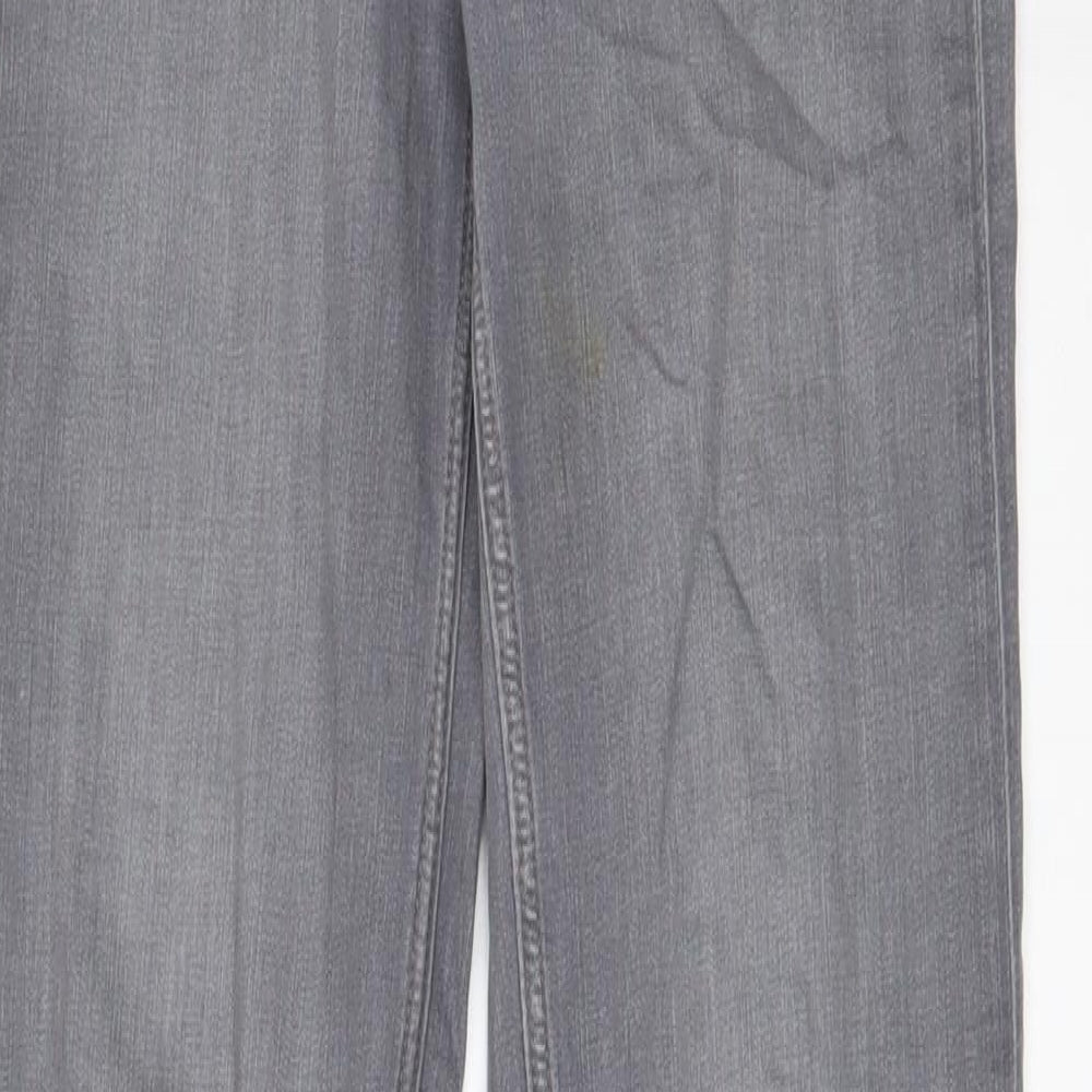 Marks and Spencer Womens Grey Cotton Skinny Jeans Size 8 L33 in Regular Zip