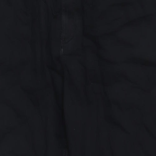 Marks and Spencer Mens Black Cotton Straight Jeans Size 42 in L29 in Regular Zip - Short Leg