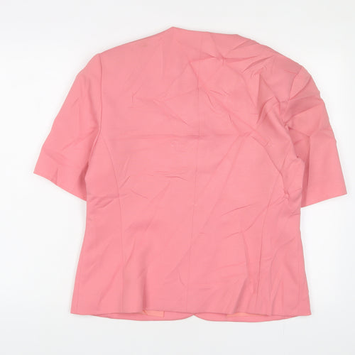 Classic Womens Pink Jacket Blazer Size 16 Button