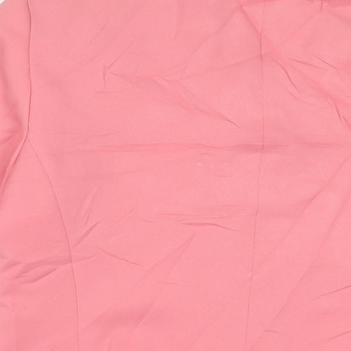 Classic Womens Pink Jacket Blazer Size 16 Button