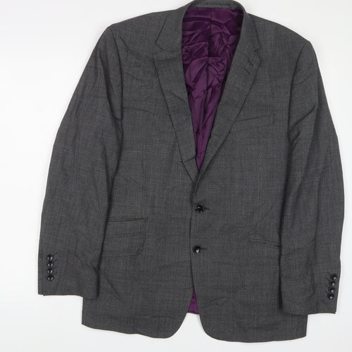 Autograph Mens Grey Wool Jacket Suit Jacket Size 42 Regular