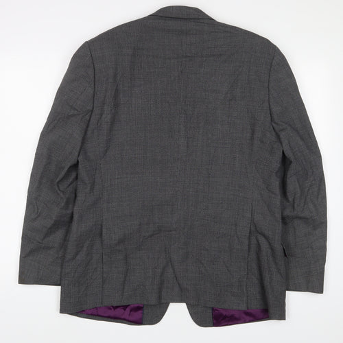 Autograph Mens Grey Wool Jacket Suit Jacket Size 42 Regular