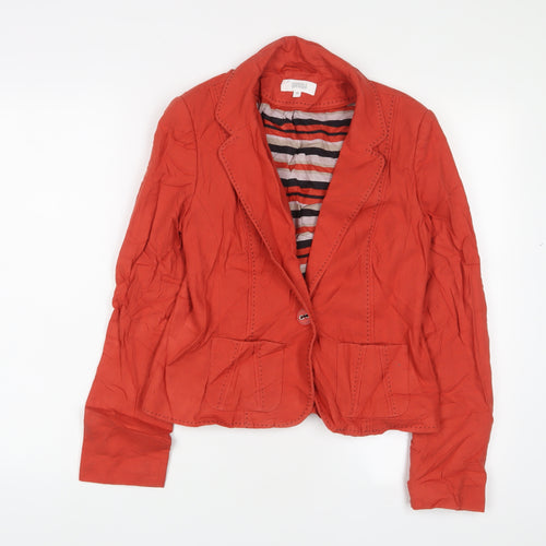 Marks and Spencer Womens Red Jacket Size 10 Button