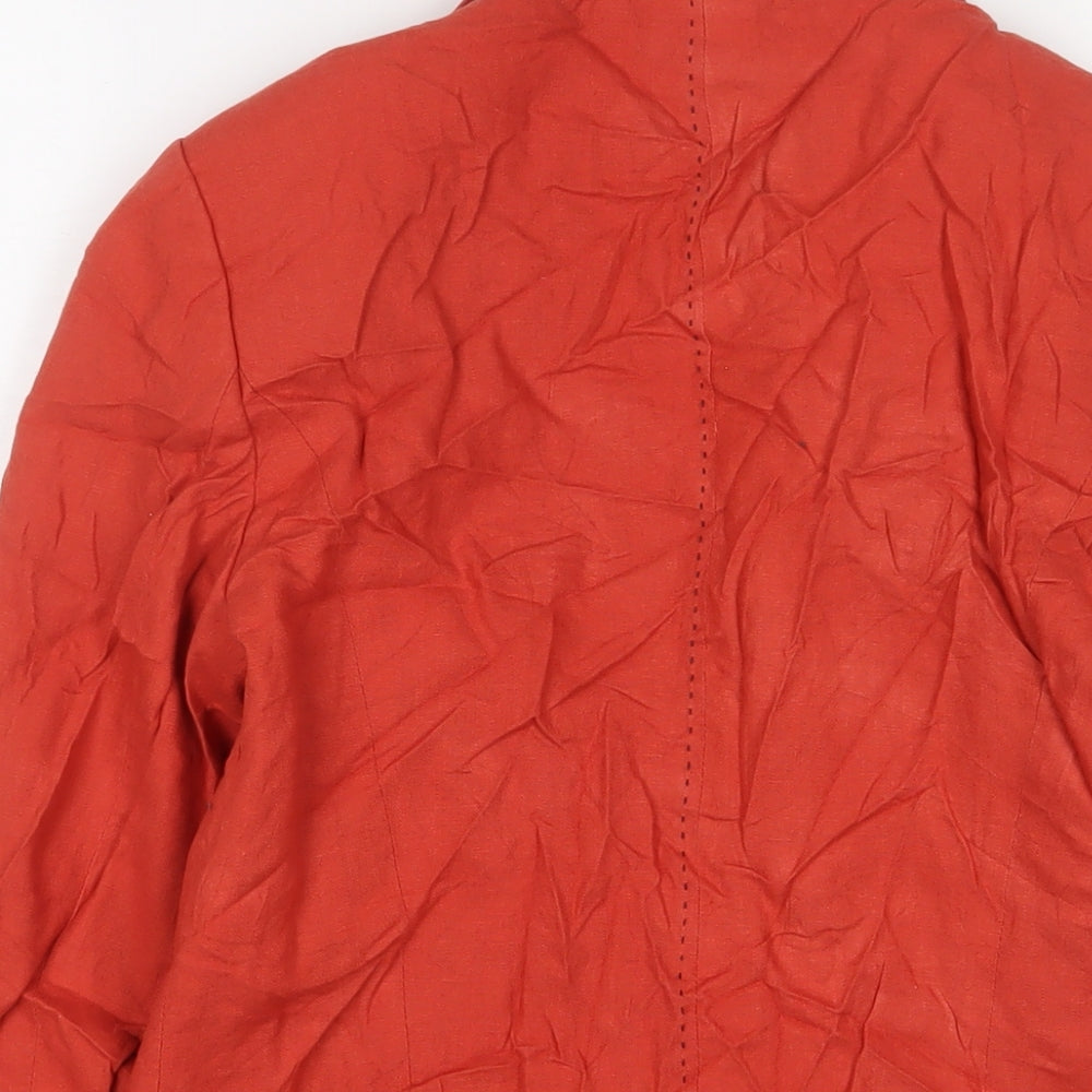 Marks and Spencer Womens Red Jacket Size 10 Button