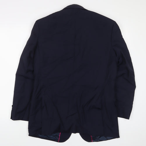Alexandra Mens Blue Wool Jacket Suit Jacket Size 42 Regular