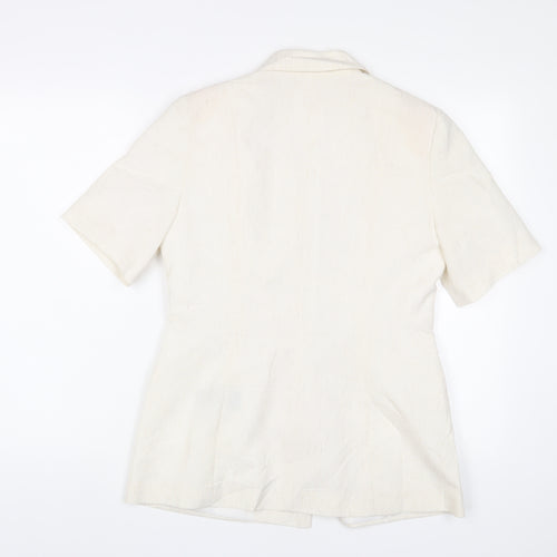 C&A Womens Beige Jacket Blazer Size 12 Button