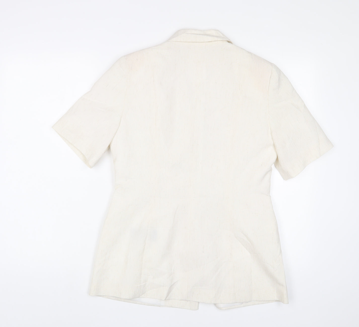 C&A Womens Beige Jacket Blazer Size 12 Button
