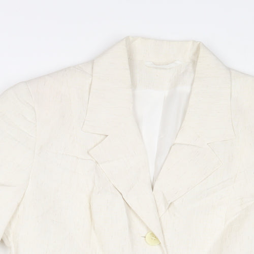 C&A Womens Beige Jacket Blazer Size 12 Button