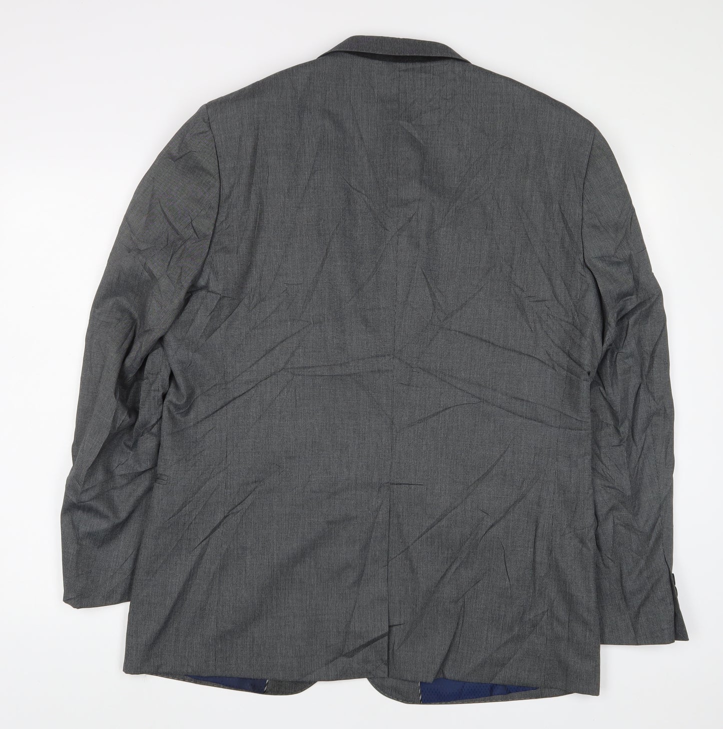 Fellini Mens Grey Polyester Jacket Suit Jacket Size 44 Regular