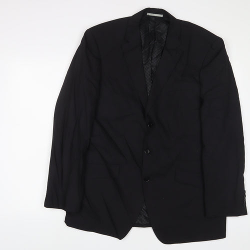 NEXT Mens Black Wool Jacket Suit Jacket Size 42 Regular