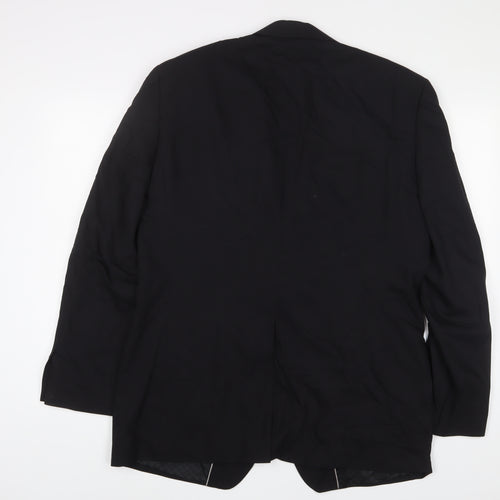 NEXT Mens Black Wool Jacket Suit Jacket Size 42 Regular