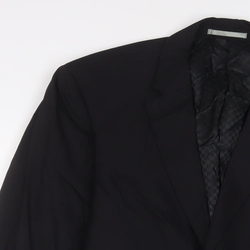 NEXT Mens Black Wool Jacket Suit Jacket Size 42 Regular