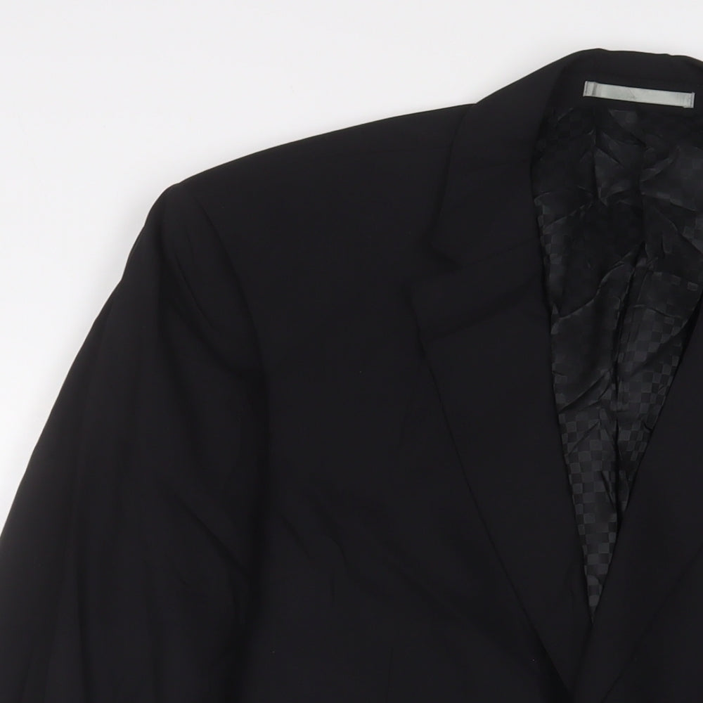 NEXT Mens Black Wool Jacket Suit Jacket Size 42 Regular