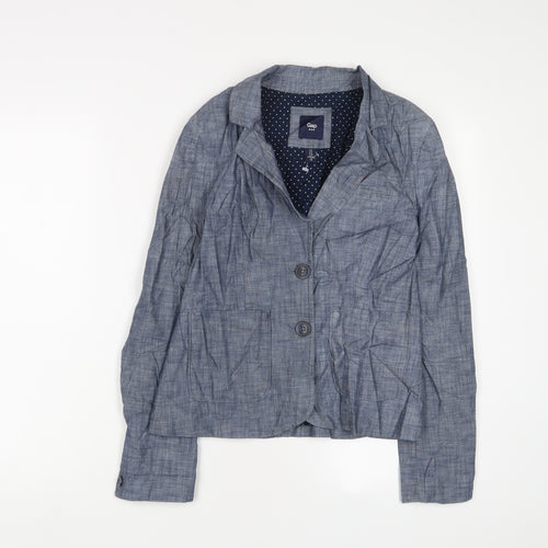 Gap Womens Blue Jacket Blazer Size 4 Button